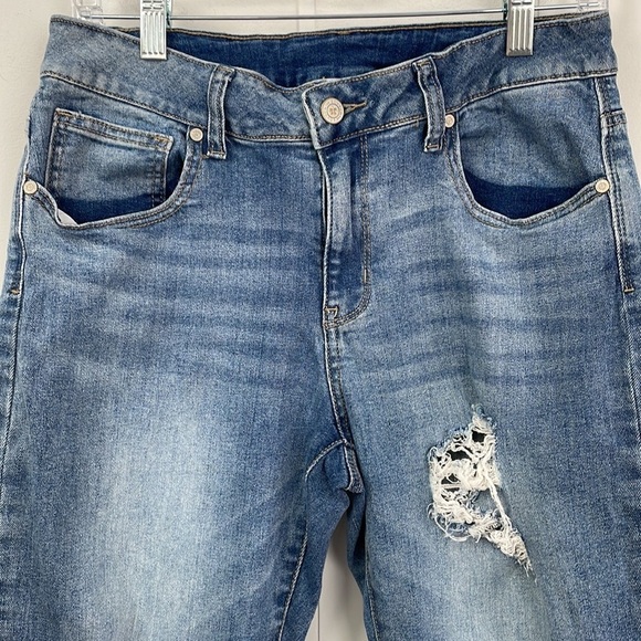 Altar'd  State Distressed Ripped Skinny Jeans Women's Size 27 Light Wash Stretch - Picture 7 of 17